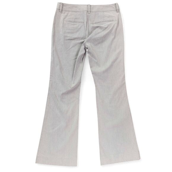 Ann Taylor LOFT Sz 6 Original Flare Pants Gray Pinstripe Cotton Blend Trousers - Picture 2 of 11
